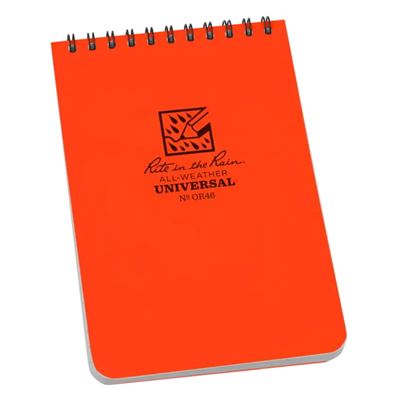 Blok vodoodolný TOP-SPIRAL 4x6" Notebook Blaze Orange