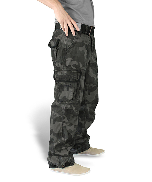 Nohavice PREMIUM VINTAGE BLACK CAMO SURPLUS 05-3597-42 L-11