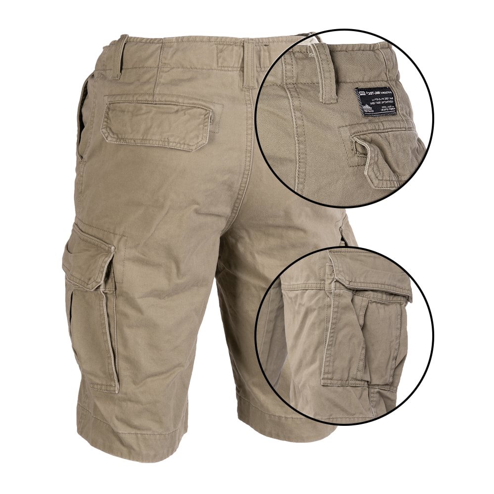 Nohavice krátke VINTAGE bavlnené predprané ZELENÉ MIL-TEC® 11404101 L-11