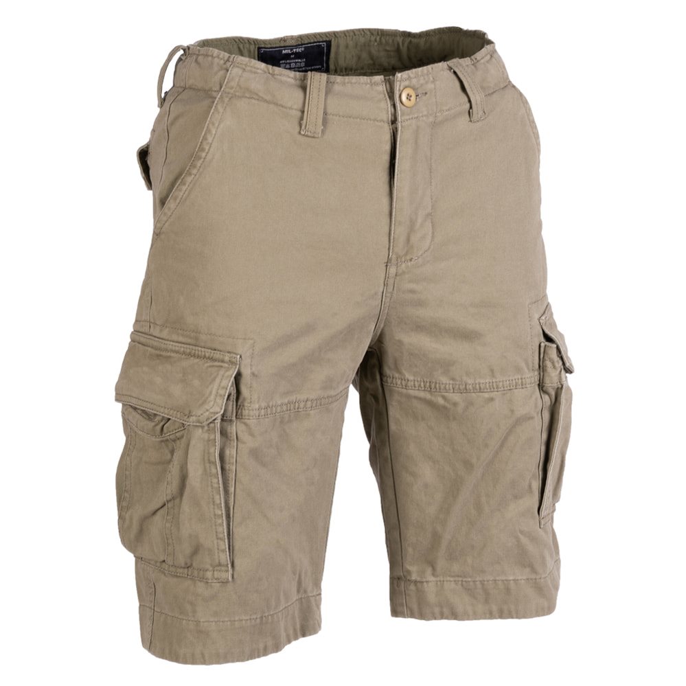 Nohavice krátke VINTAGE bavlnené predprané ZELENÉ MIL-TEC® 11404101 L-11
