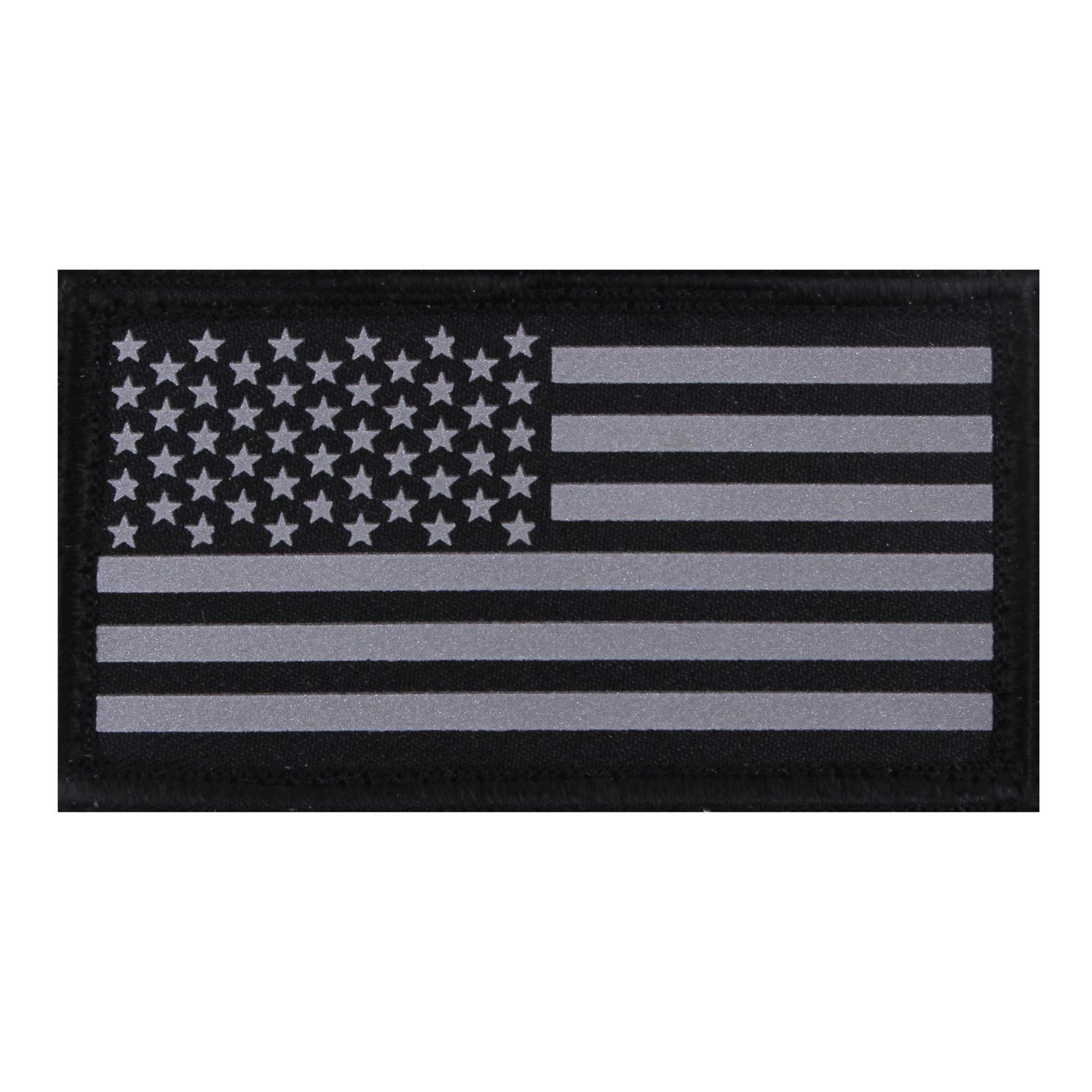 Nášivka REFLEXNÁ vlajka USA velcro ČIERNA