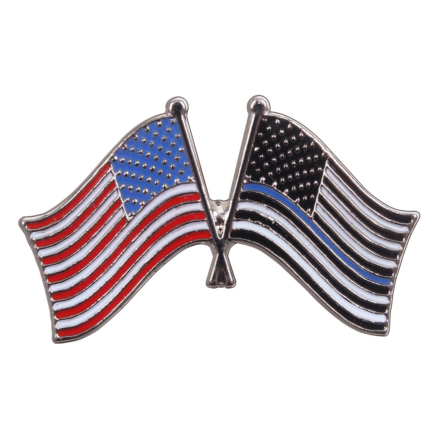 Odznak vlajka USA farebná a s modrou linkou