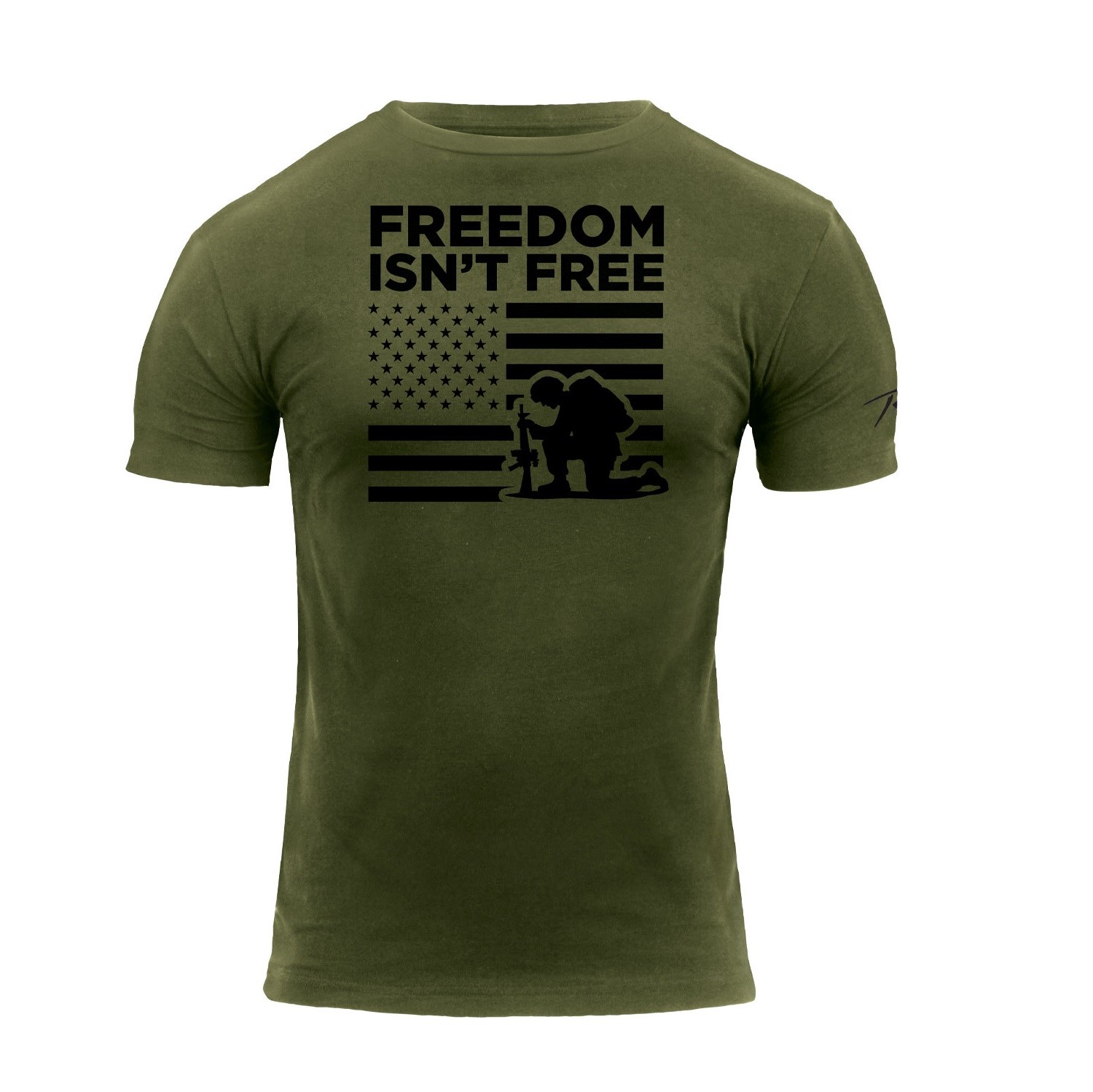 Tričko FREEDOM ISN´T FREE krátky rukáv ZELENÉ