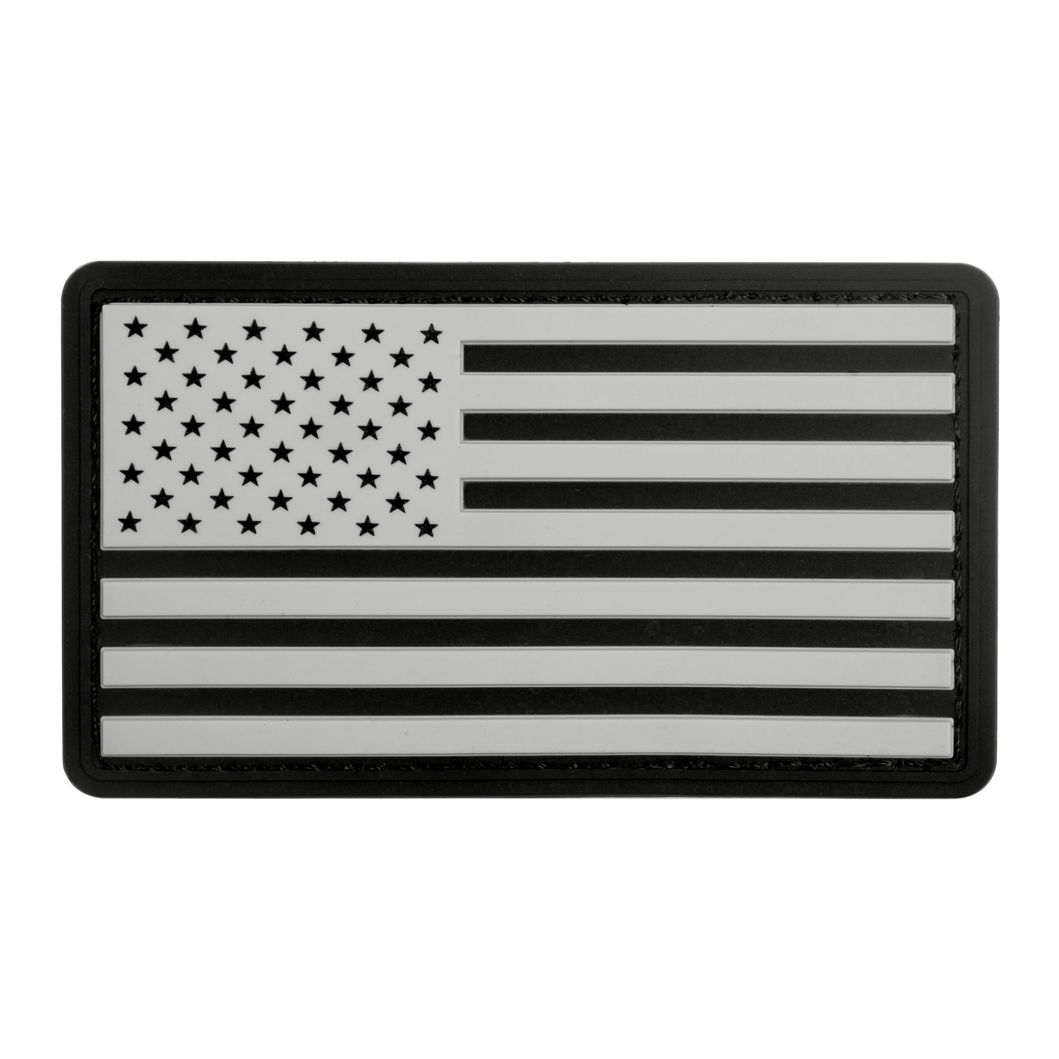 Nášivka vlajka USA plast ČIERNA/BIELA