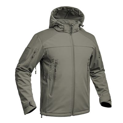 Bunda FIGHTER V2 softshell s kapucňou ZELENÁ