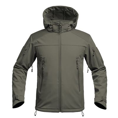 Bunda FIGHTER V2 softshell s kapucňou ZELENÁ