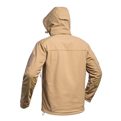Bunda FIGHTER V2 softshell s kapucňou TAN