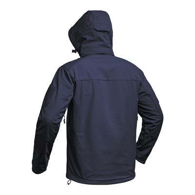 Bunda FIGHTER V2 softshell s kapucňou MODRÁ