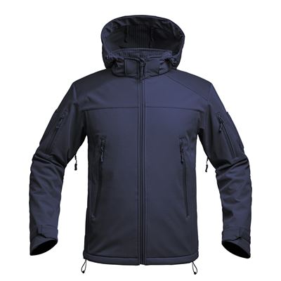 Bunda FIGHTER V2 softshell s kapucňou MODRÁ