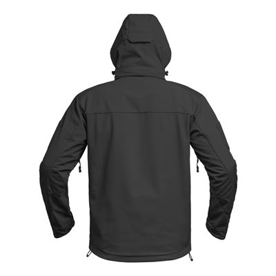 Bunda FIGHTER V2 softshell s kapucňou ČIERNA
