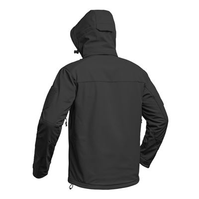 Bunda FIGHTER V2 softshell s kapucňou ČIERNA