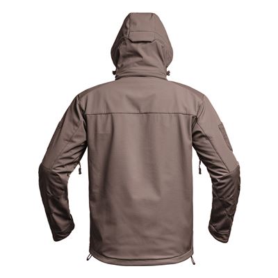 Bunda FIGHTER V2 softshell s kapucňou HNEDÁ