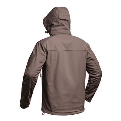 Bunda FIGHTER V2 softshell s kapucňou HNEDÁ