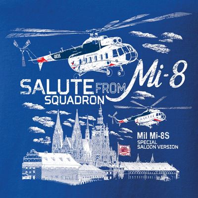 Tričko letka Mi-8 SALUTE MODRÉ