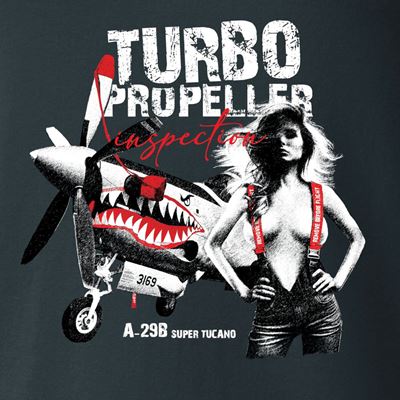 Tričko TURBO PROPELLER s lietadlom A-29B Super Tucano ŠEDÉ ANTONIO® 0214881 2
