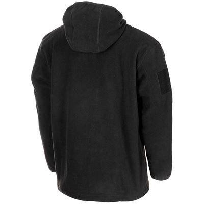 Mikina FLEECE na zips s kapucňou TACTICAL ČIERNA