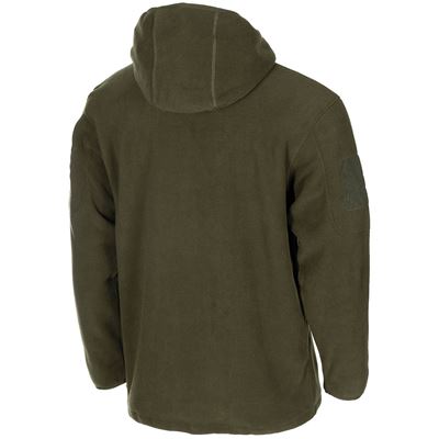 Mikina FLEECE na zips s kapucňou TACTICAL ZELENÁ