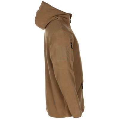 Mikina FLEECE na zips s kapucňou TACTICAL COYOTE