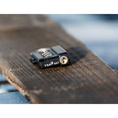 Zámok TSA s lankom ČIERNÝ basic NATURE 055680 5