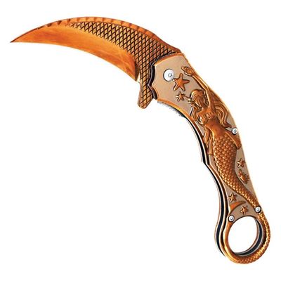 Nôž zatvárací MERMAID karambit ROSE GOLD