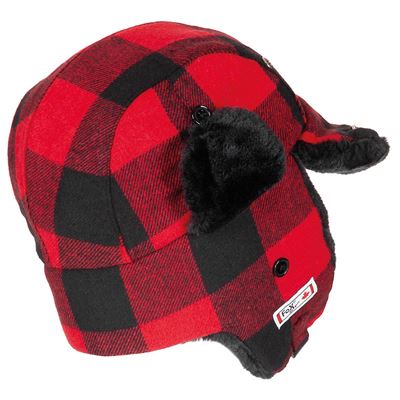 Baranica kockovaná ČERVENO/ČIERNA