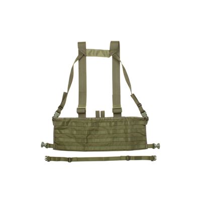 Vesta chest rig MOLLE PALS ľahká väzba 600D OLIVE DRAB