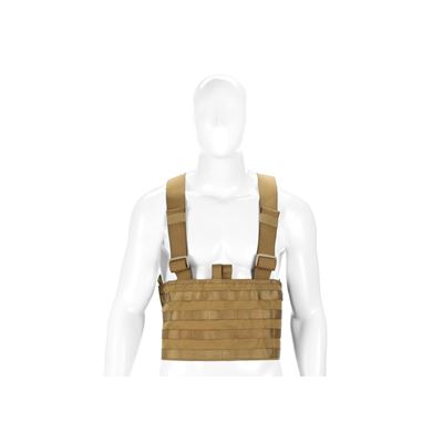 Vesta chest rig MOLLE PALS ľahká väzba 600D COYOTE INVADERGEAR 1010737-30 3