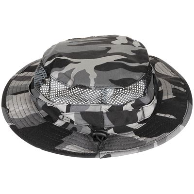 Klobúk Mesh Boonie GREY CAMO MFH 10720M 2