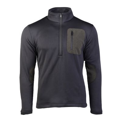 Mikina THERMO-FLEECE ¾ ZIP ČIARNA