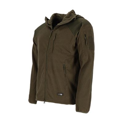 Mikina zips s kapucňou fleece DELTA ZELENÁ AB 10857001 6