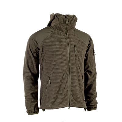 Mikina zips s kapucňou fleece DELTA ZELENÁ