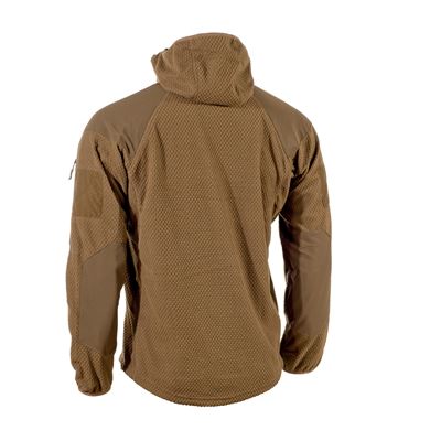 Mikina zips s kapucňou fleece DELTA COYOTE