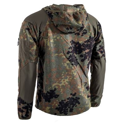 Mikina zips s kapucňou fleece DELTA FLECKTARN