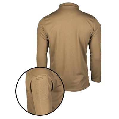 TACTICAL QUICK DRY tričko s dlhým rukávom/polo tričko COYOTE