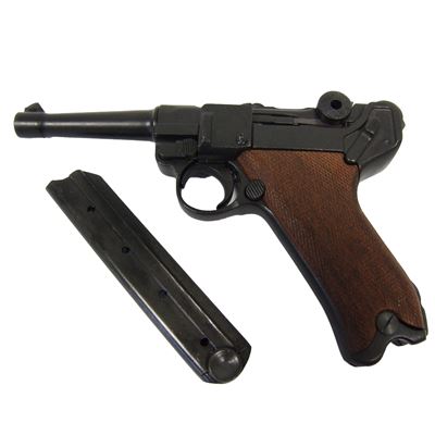 Pištoľ Parabellum Luger P08 drevo - dekoračná replika DENIX D-M-1143 2