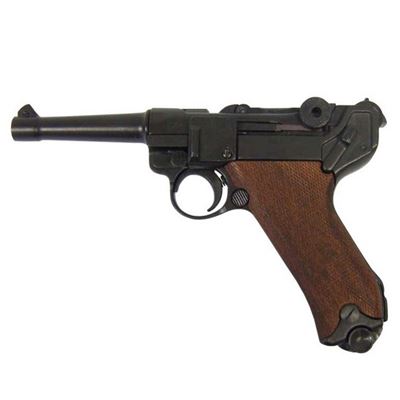 Pištoľ Parabellum Luger P08 drevo - dekoračná replika
