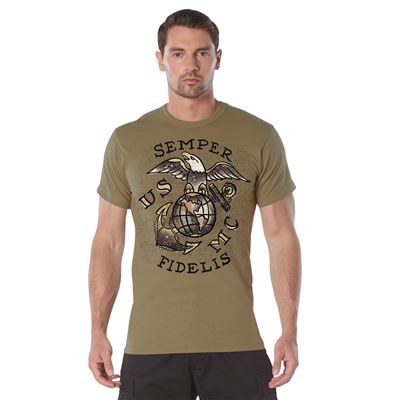 Tričko USMC SEMPER FIDELIS COYOTE