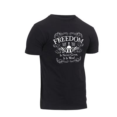 Tričko ATHLETIC FIT FREEDOM krátky rukáv ČIERNE