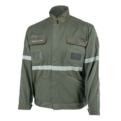 Bunda pre leteckého mechanika FR ARMEE reflexné pruhy ZELENÁ