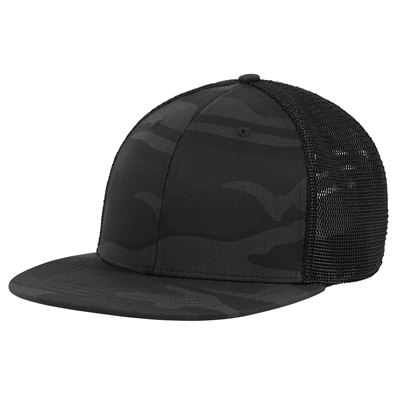 Čiapka TRUCKER sieťovaná MIDNIGHT BLACK CAMO