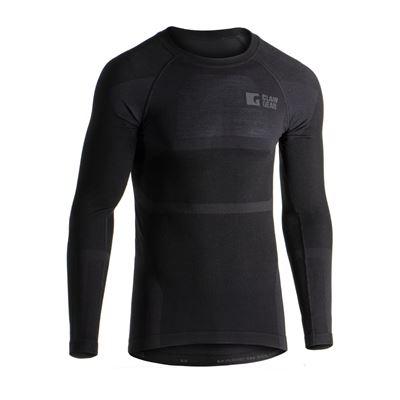 Tričko s dlhým rukávom Merino Seamless ČIERNE