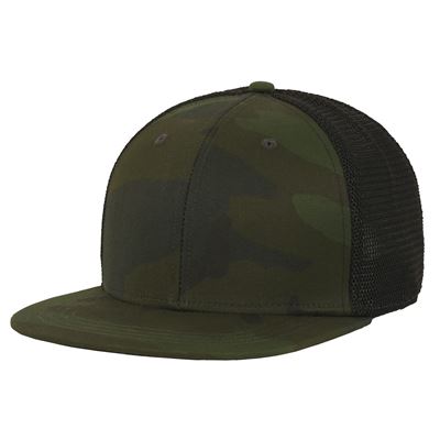 Čiapka TRUCKER sieťovaná MIDNIGHT WOODLAND CAMO