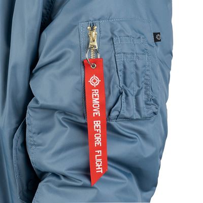 Pilotná bunda US MA1 BOMBER Vintage denim SVETLO MODRÁ FOSTEX 1214011-VD 12