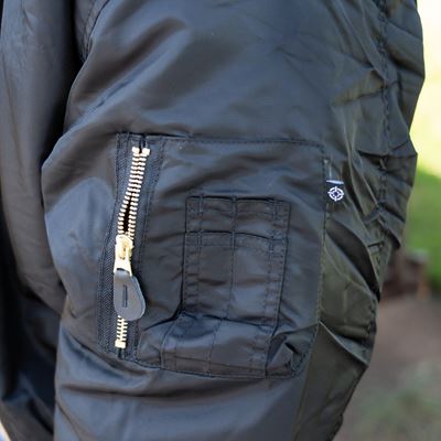 Pilotná bunda US MA1 BOMBER MAROON – FIALOVÁ FOSTEX 1214011-B 3