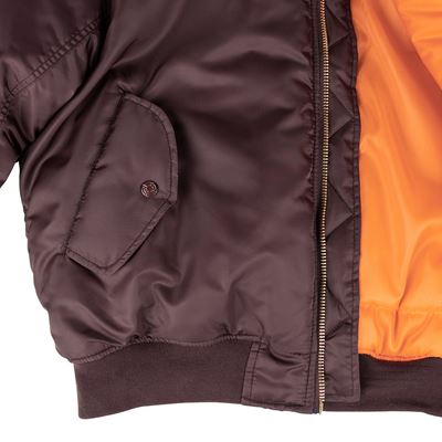 Pilotná bunda US MA1 BOMBER MAROON – FIALOVÁ FOSTEX 1214011-M 11