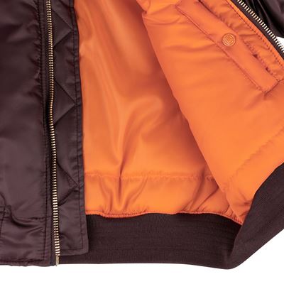 Pilotná bunda US MA1 BOMBER MAROON – FIALOVÁ FOSTEX 1214011-M 9