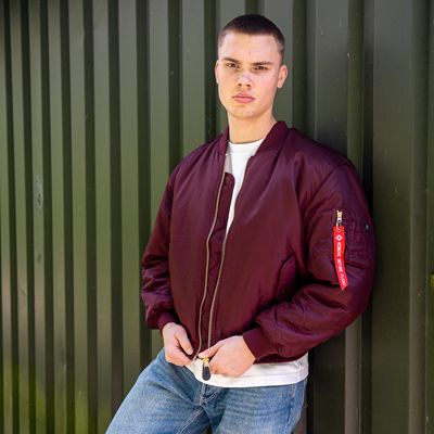 Pilotná bunda US MA1 BOMBER MAROON – FIALOVÁ FOSTEX 1214011-M 8