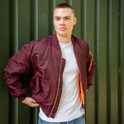 Pilotná bunda US MA1 BOMBER MAROON – FIALOVÁ FOSTEX 1214011-M 7