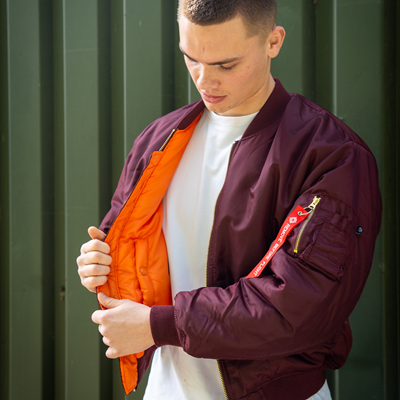 Pilotná bunda US MA1 BOMBER MAROON – FIALOVÁ FOSTEX 1214011-M 6