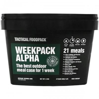 Jedlo dehydrované 21 porcií TACTICAL FOODPACK® Weekpack Alpha